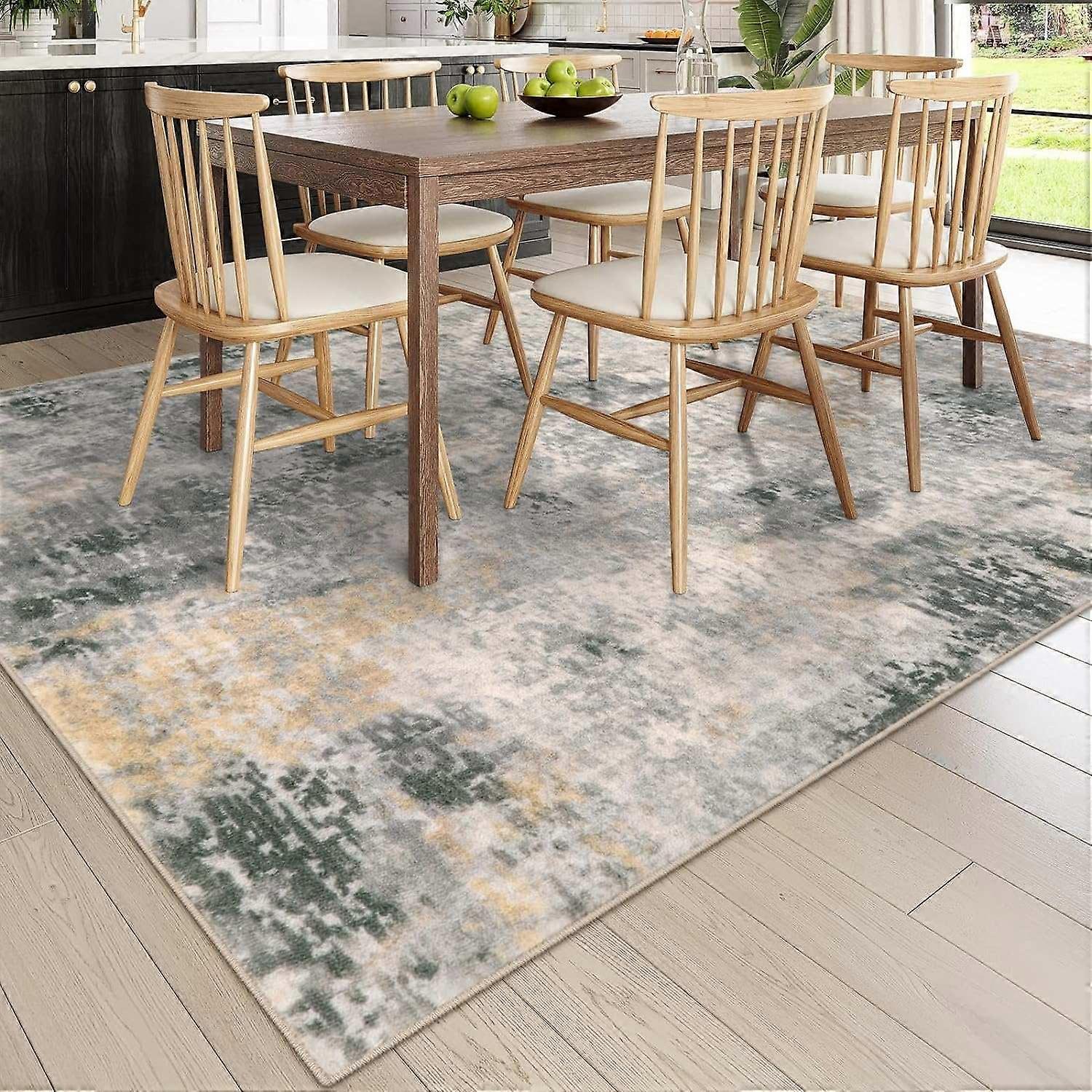 VIKAMA שטיח ערימת קריסטל מודרני מופשט סלון מטבח חדר אמבטיה כניסה שטיחים רחיצים כתם