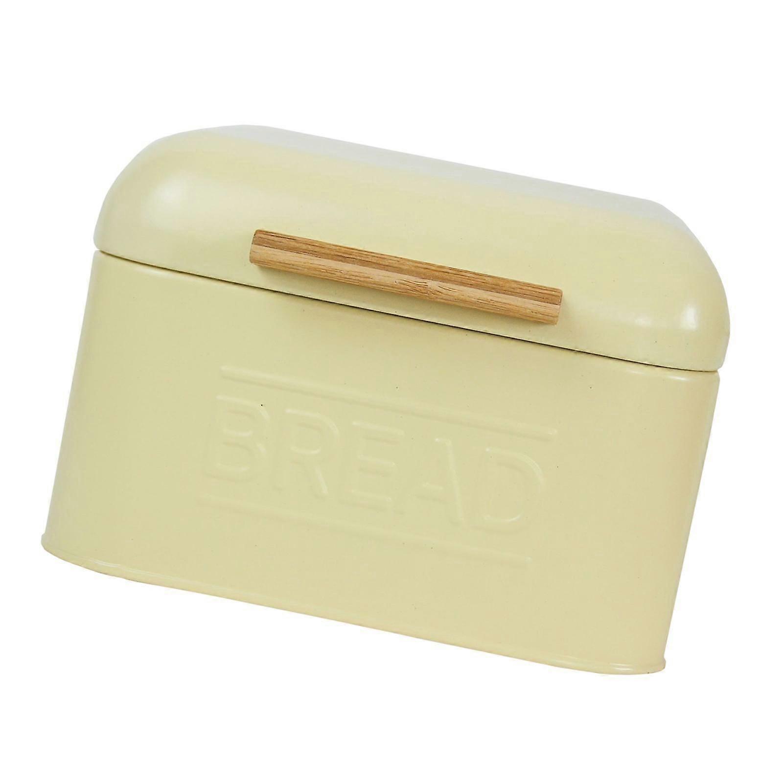 Bread Storage Box Retro Countertop Pastry Kitchen Storage for Pantry Kitchen light yellow