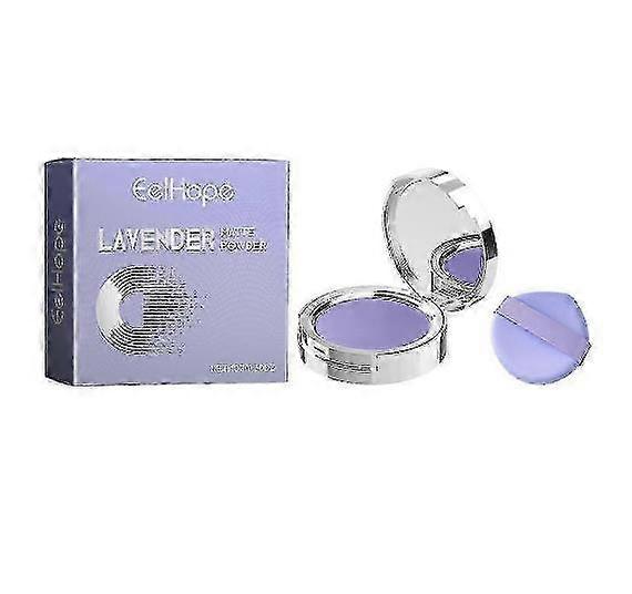 Setting Powder,Purple Matte Setting With Lavender Oil Anti-sweat Pressed For Smooth Even Complexion Blurring
