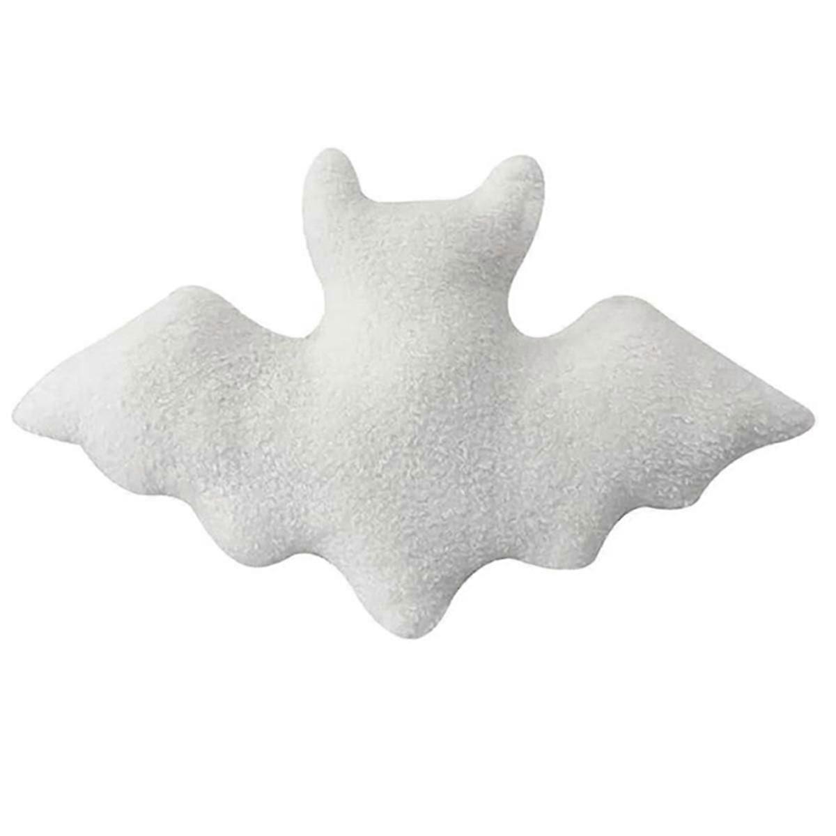 Halloween Bat Plush Pillow Bat Modeling Pillow Halloween Gothic Bat Plush Pillow White