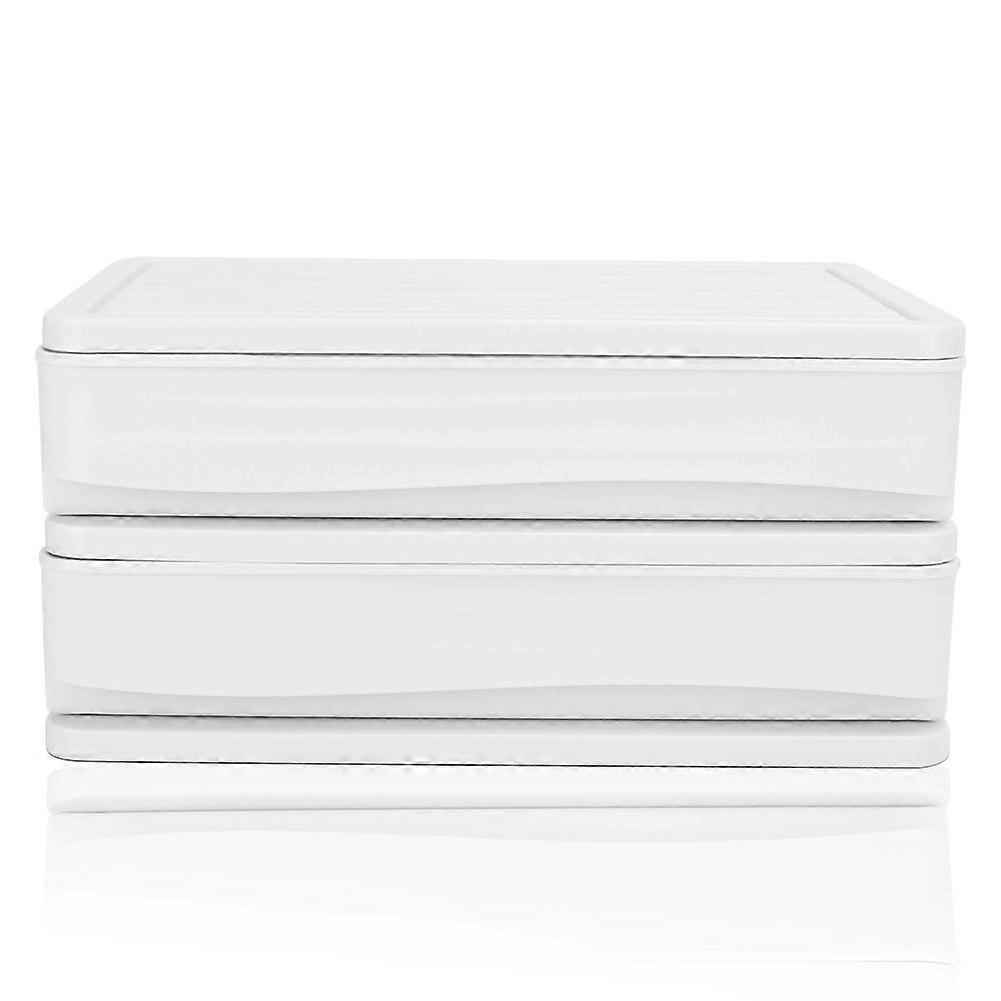 Schubladenbox Wasserdicht Staubdicht Einfache Desktop-Ordner-Organizer-Aufbewahrungsbox Weiß S2Layers