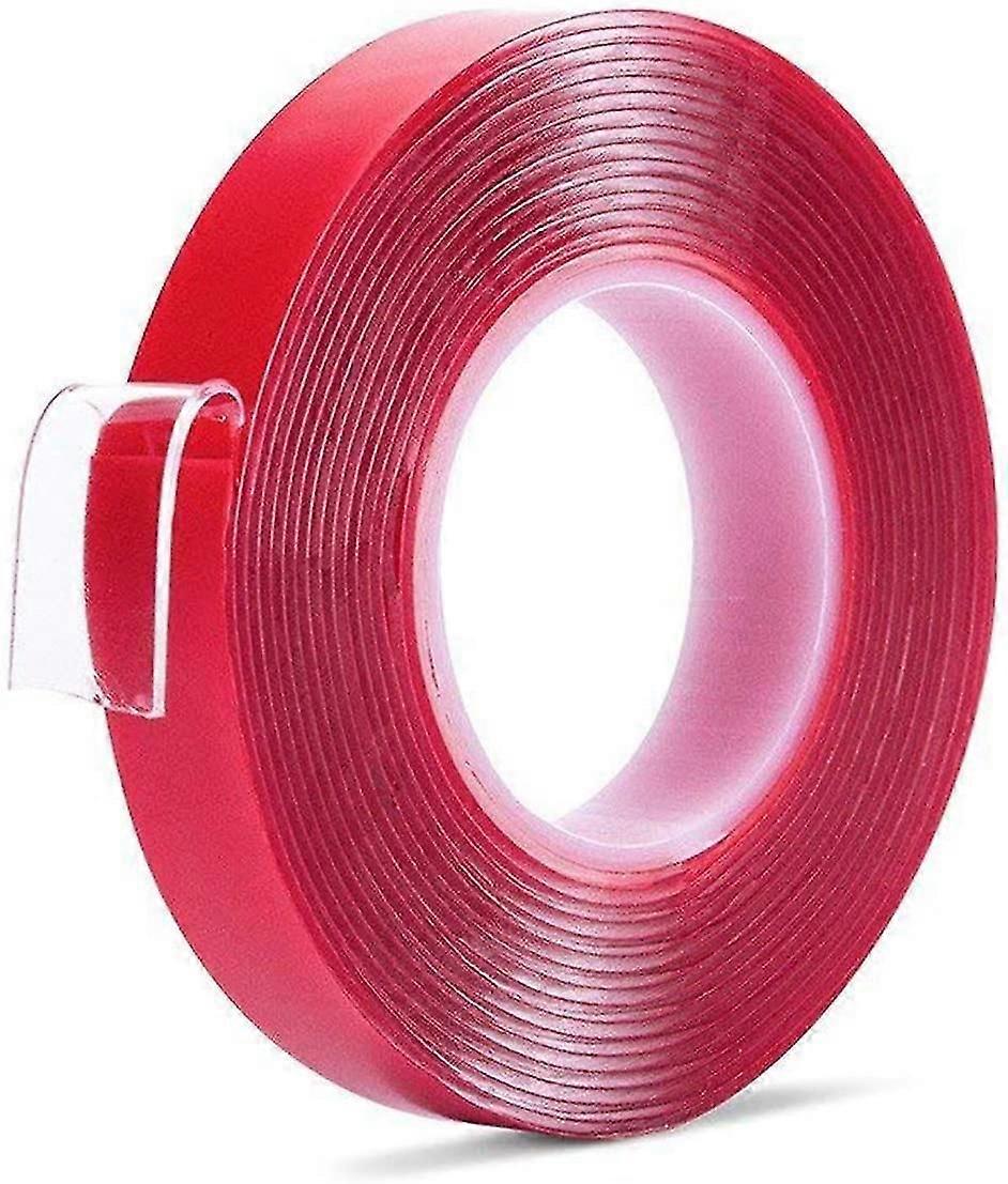 Double Sided Adhesive Tape, Heavy Duty Heat Resistant High Adhesion Transparent Strong Adhesive Removable Double Sided Mounting Tap (2pcs(25mm+40mm))