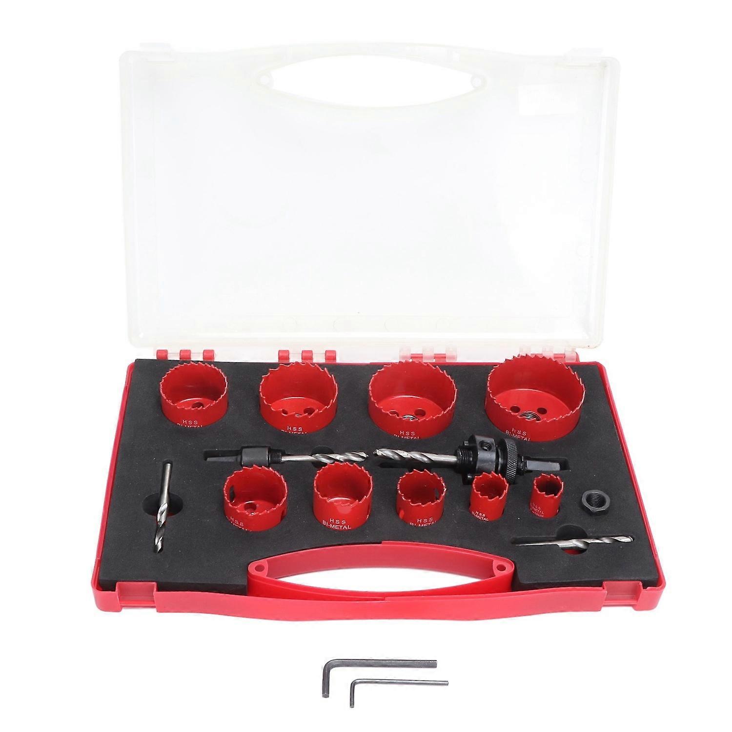 Hole Saw Set High Speed Steel Drill Hole Cutter Twist Drilling Bit Wrench Bit for Woodworking