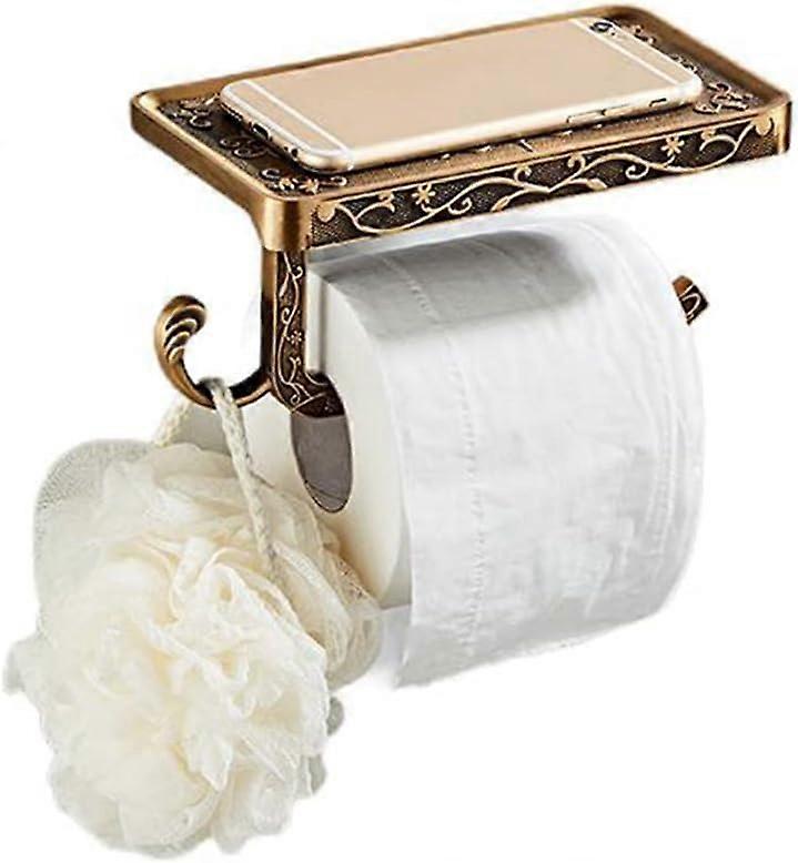 Vintage Bronze Wall-Mounted Toilet Paper Holder