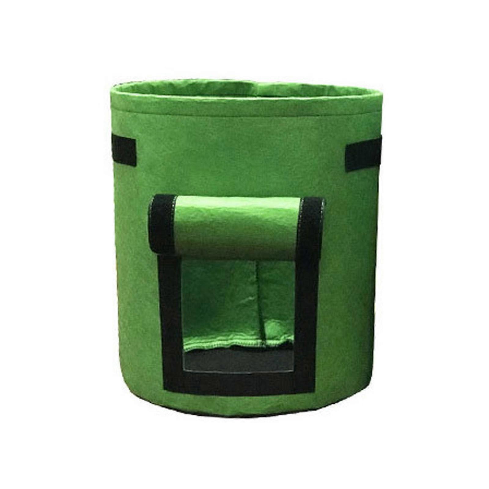 Sacs de culture de pommes de terre améliorés Pot Récipient en tissu non tissé épaissi Facile à récolter 4/7/10 gallons Noir / Vert / Brun Herbe verte Grand