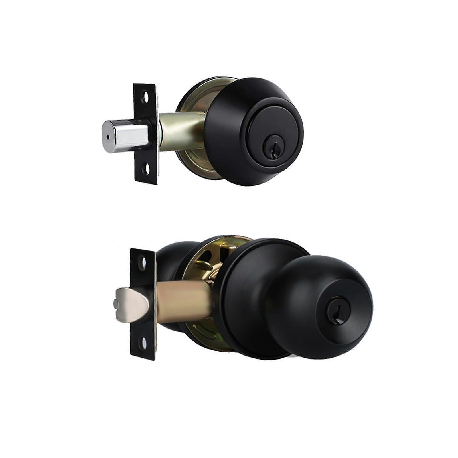 ​1-Pack Exterior Door Lock Set - Single Cylinder Deadbolt with Keyed Alike Keys​