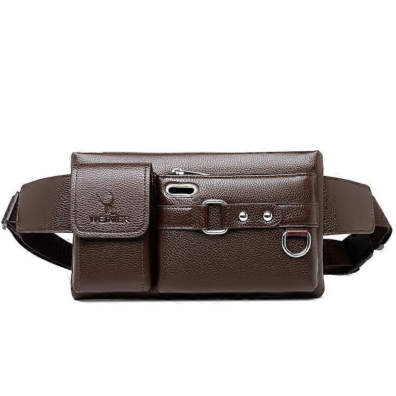 WEIXIER 8117 Herr Sport Midjeväska Multi-Function Utomhus PU Väska