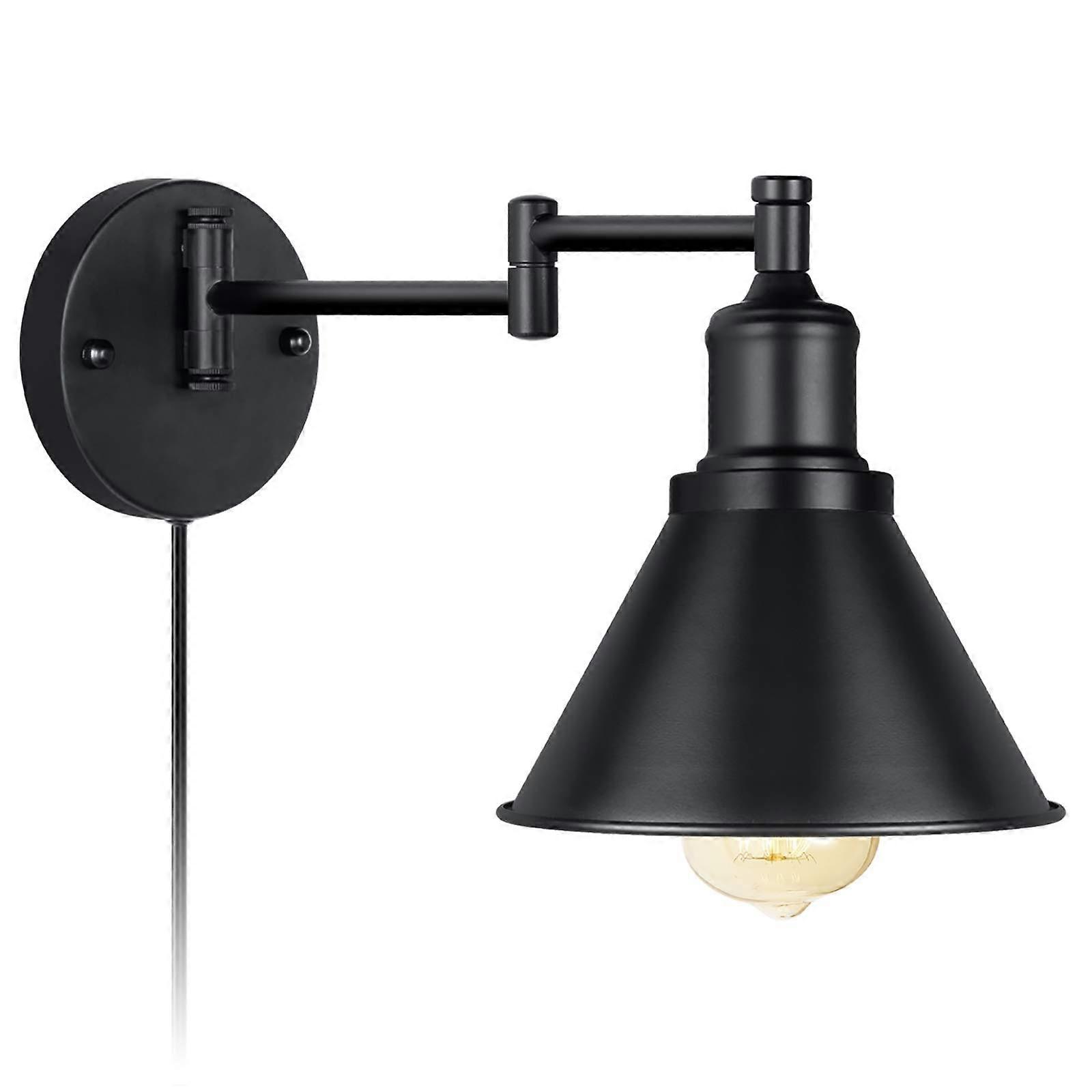 Wall Sconce in Black for Modern Interior Lighting, Adjustable Design, Energy-Efficient LED Compatible, Stylish Home Decor