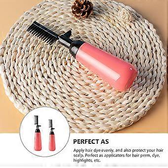 2pcs Hair Dye Bottle Root Comb Applicator Bottle Hair Coloring Dispensing Bottle