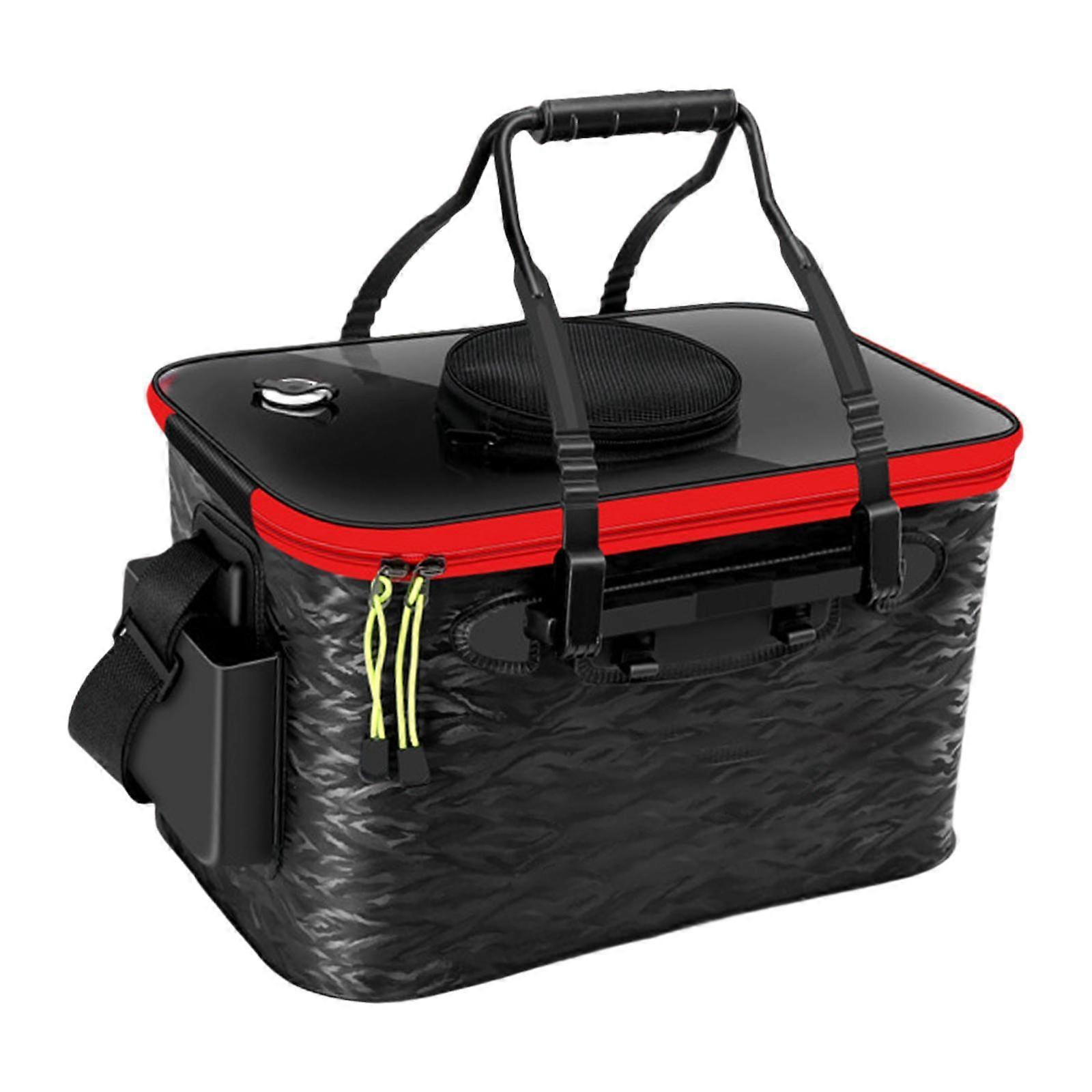 Foldable Fish Bucket Fish Bucket Portable Folding Large Capacity with Zipper