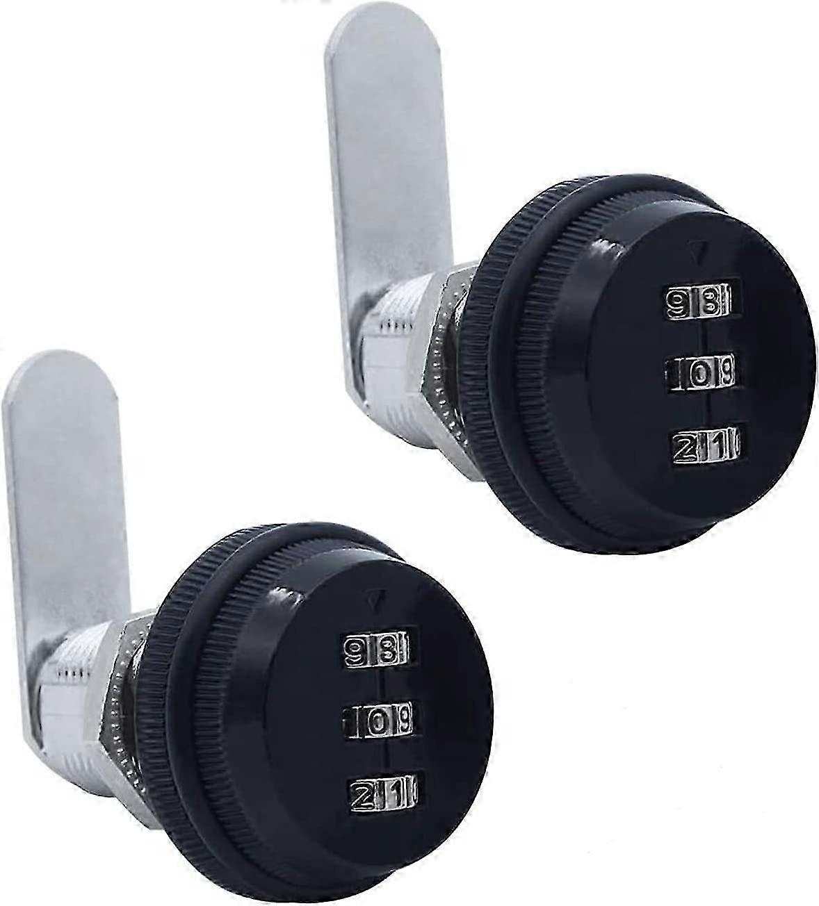2 Pieces Coded Cabinet Lock, Combination Cam Lock, Drawer Combination Lock, for Cabinet Cupboard Drawer Mailbox20mm