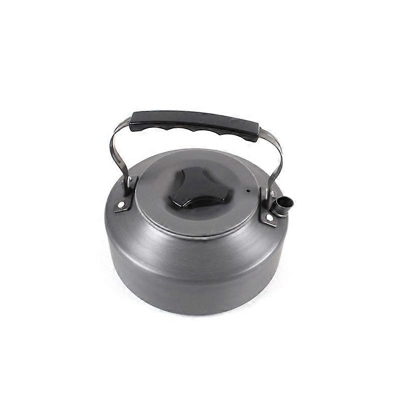 Outdoor Kettle Shaped Tank Camping Coffee Pot Portable Boiling 1.1L Teapot Travel Tea Set Picnic Hanging Hat Water Cup Aluminum Pots