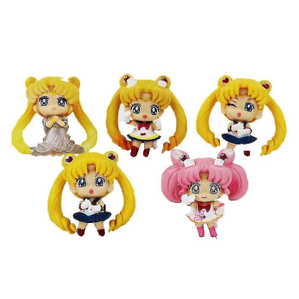 Sailor Moon Usagi Figure Toy Model 5pcs