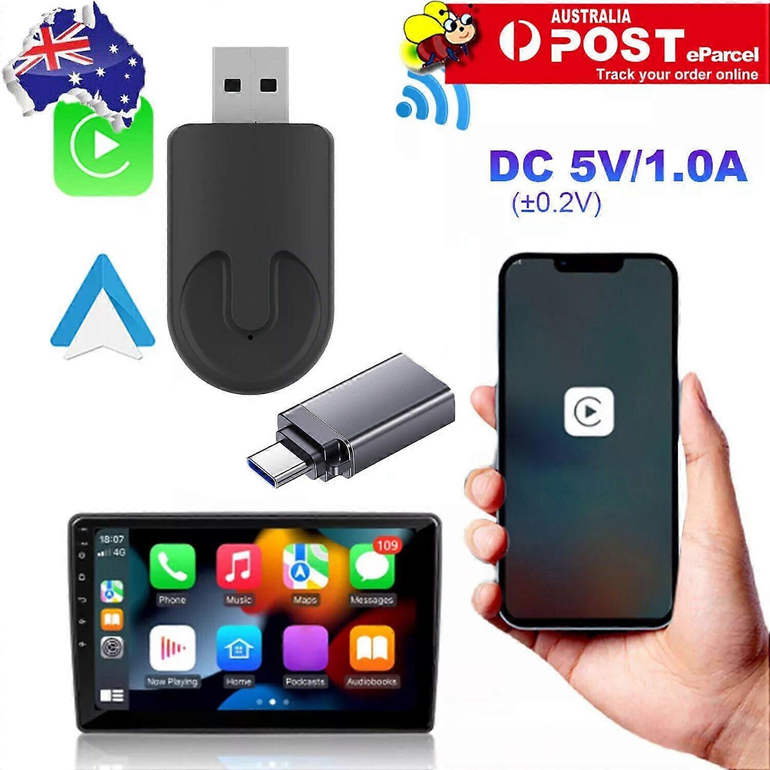 2 in1 Wireless Carplay Android Auto Adapter WiFi BT Auto Connect Mini USB Dongle No.84378