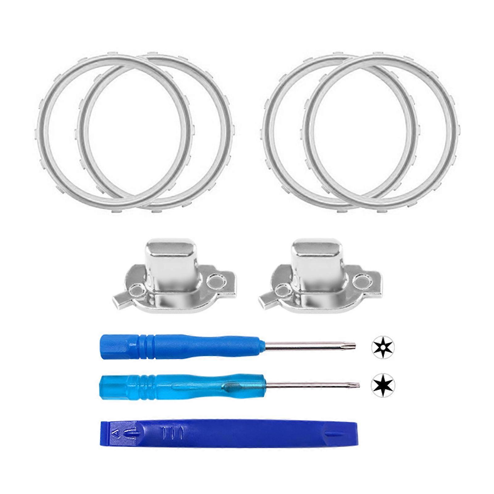 Thumbstick Accent Rings Replacement Part for Series 2 Controllers Replacement Decorations  Silver