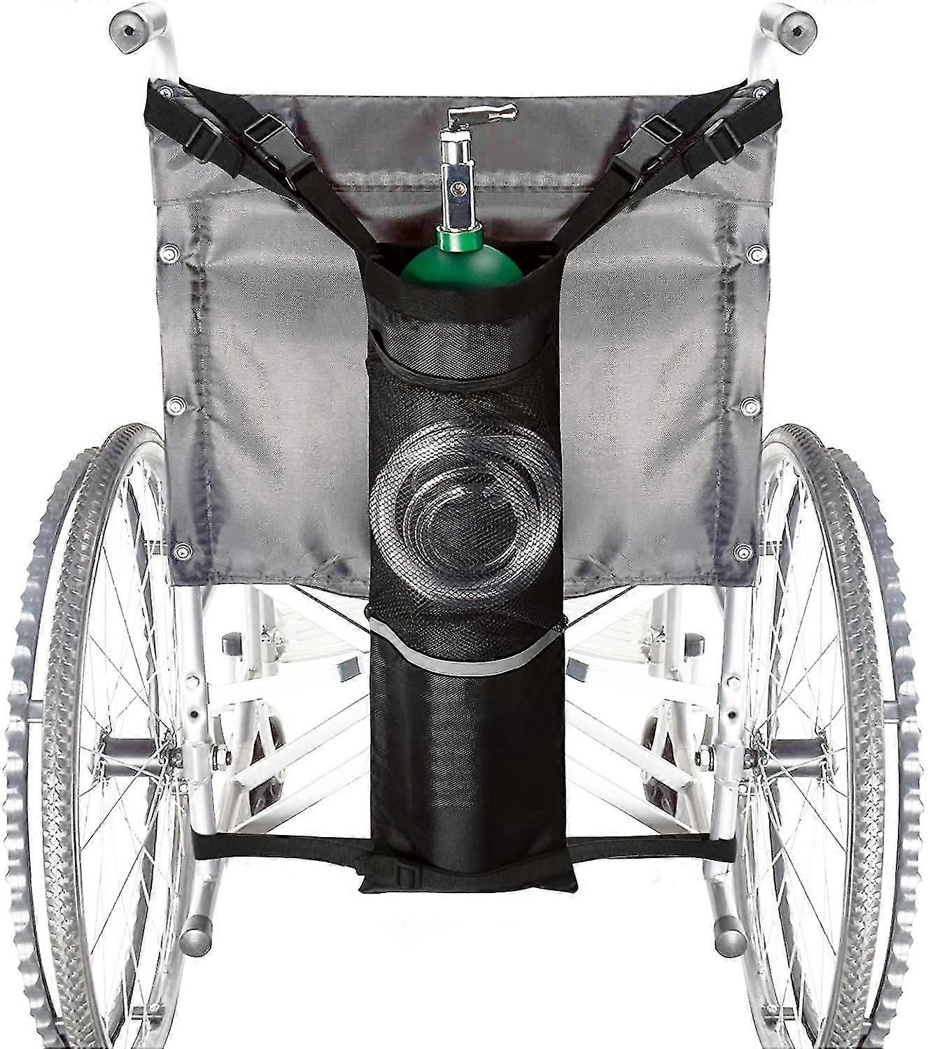 Oxygen Cylinder Bag for Wheelchair and Kneeling Scooter - O2 Tank Carrying Pouch for D and E Cylinders, 600D Oxford and Portable,70*25cm