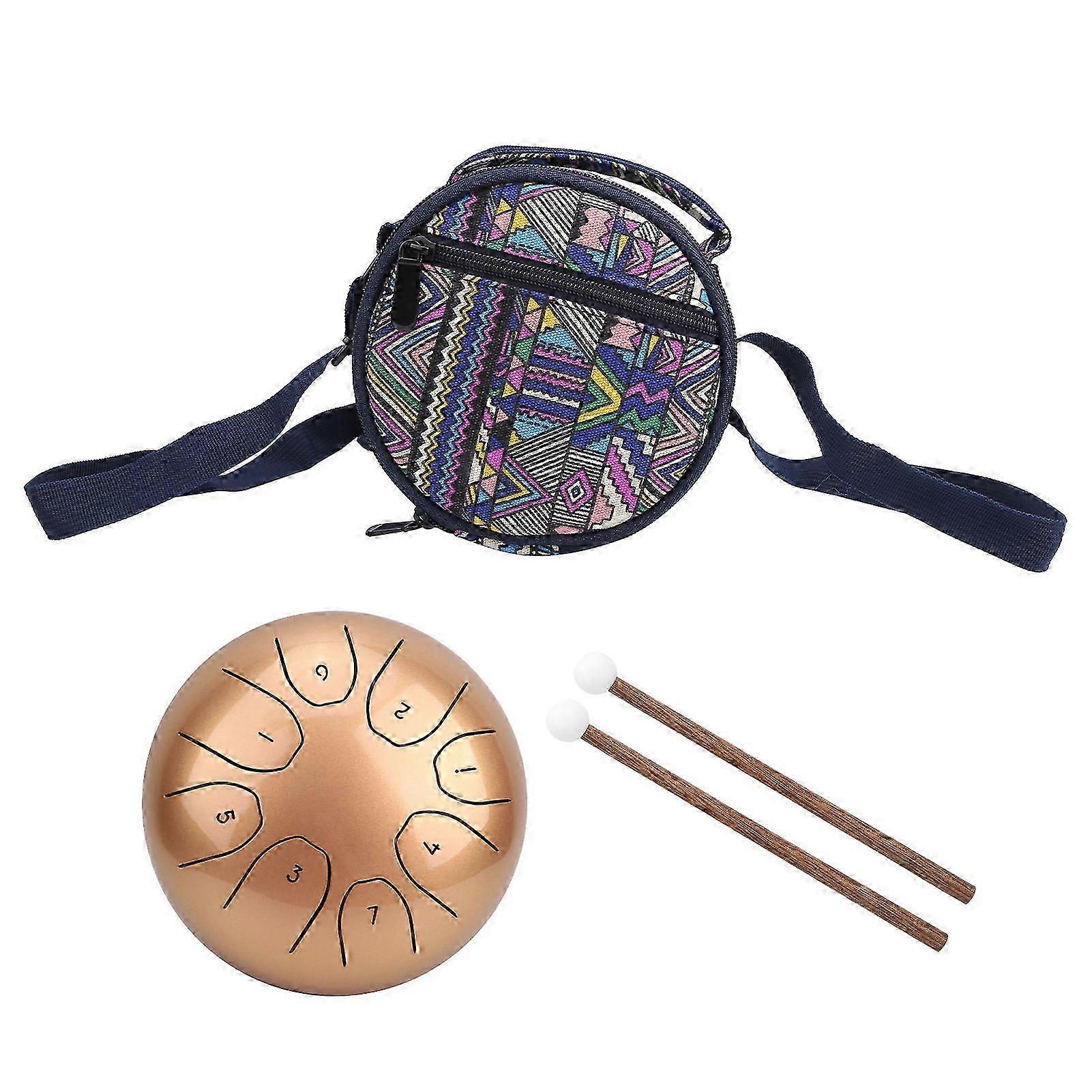 5,5 polegadas Mini Tambor Etéreo Língua de Aço Etéreo Handpan Bag Panda Music EquipmentGolden