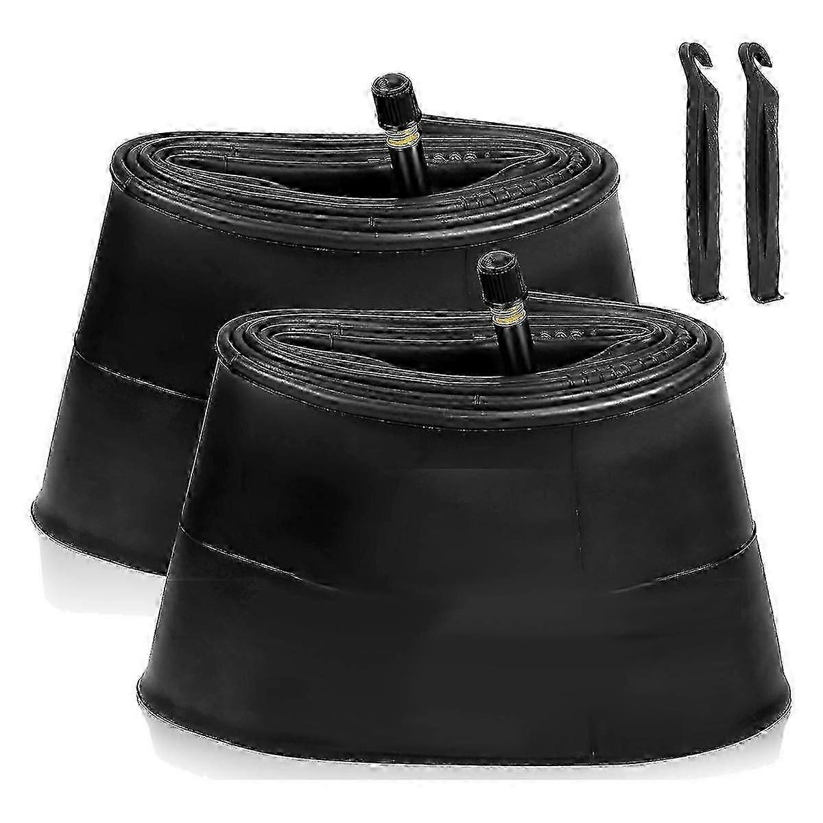 2 حزمة 26X4.0 أنبوب الدراجة الدهون مع صمام AV 32mm ، أنابيب الدراجة مع 2 رافعات الإطارات ، للطريق / الجبل / E