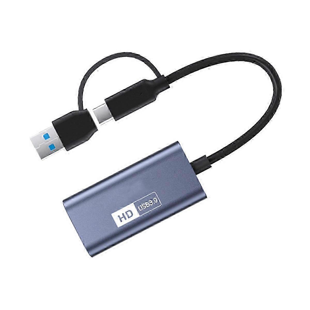 USB3.0 Video Capture Card Type-C HD Capture Cards 4K 30Hz -Compatible HD USB-A/C Switch Capture Card