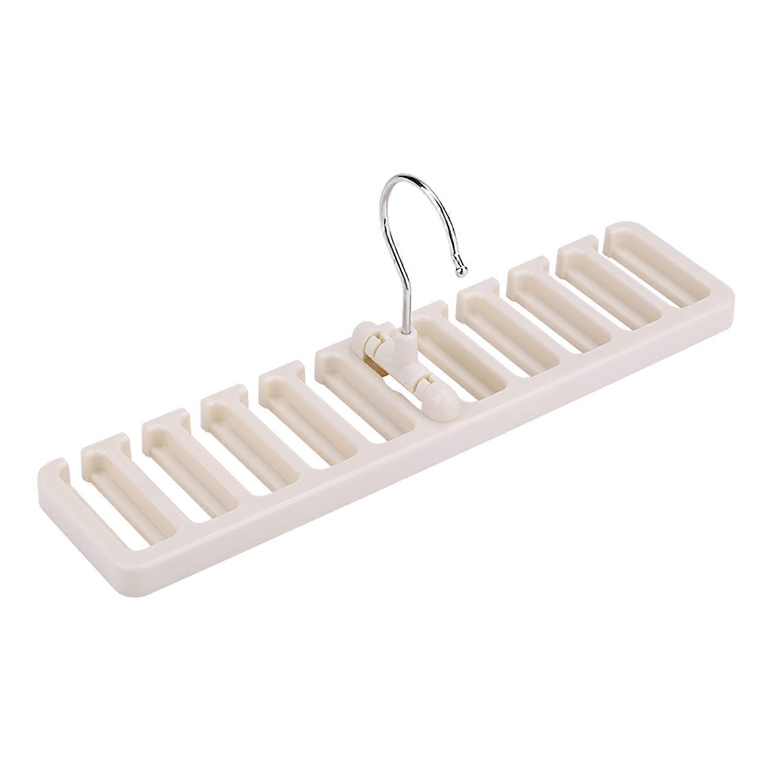 Belt Rack Organizer, Sturdy Plastic With Swivel Hook, Space-Efficient Design For Closet, Wall Or Door Use, 360° Rotation Capability, Anti-Slip Arms