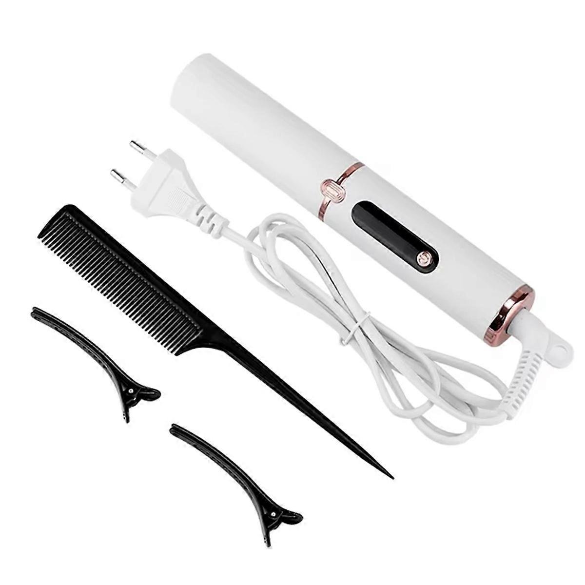 Electric Hair Straightener Comb, 4-Speed Adjustable Hot Brush, Smooth, Shiny Styling, Anti-Scald Feature EU Plug