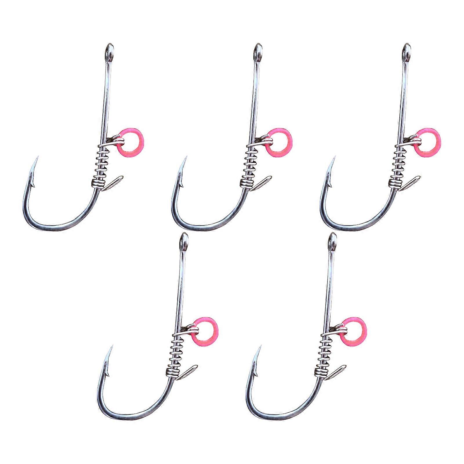 5pcs Live Shrimp Fixed Hooks Fishing Hooks Strong Barbed Fishing Hooks with Holes Adapt to Various Fishing Environment