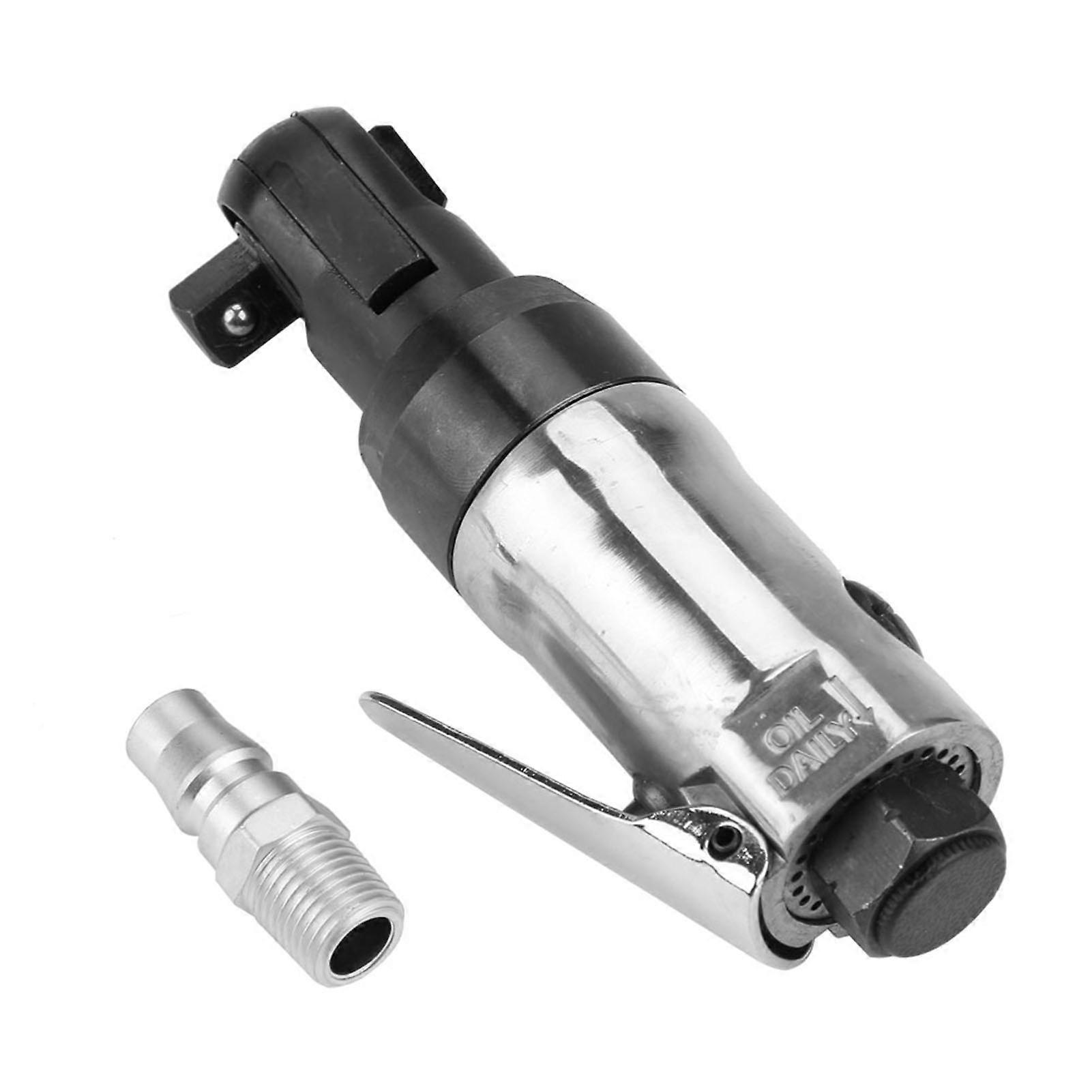 1/4" Square Drive Straight Shank Pneumatic Air Ratchet Wrench Professional Tool ( default send Japanese air inlet connector)