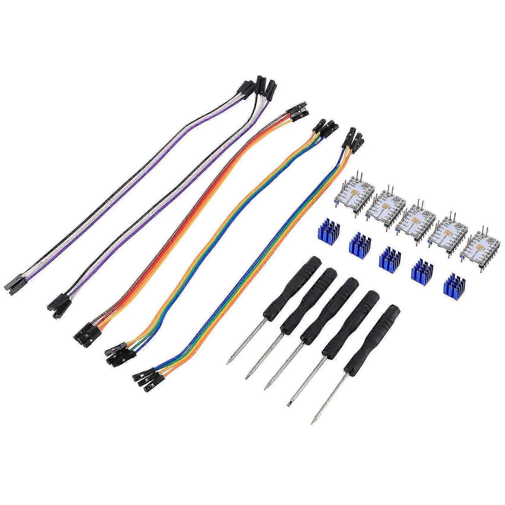 5Pcs TMC2209 V3.0 Stepper Motor Driver Stepping Rod Silent Driver 256 Microstep Current 2.8A VS TMC