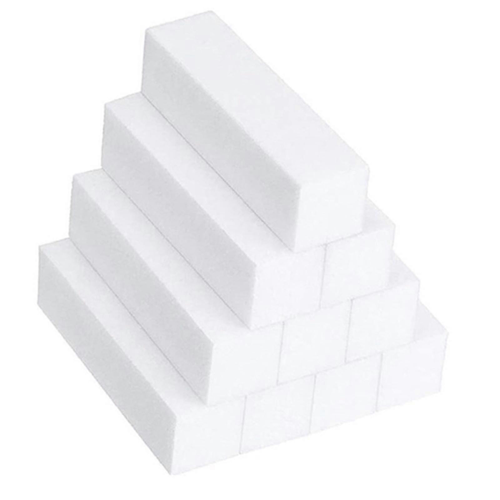 2026 NEW 10x Nail Buffer Block 4 Sided Medium Grit White for Manicure Pedicure Salon