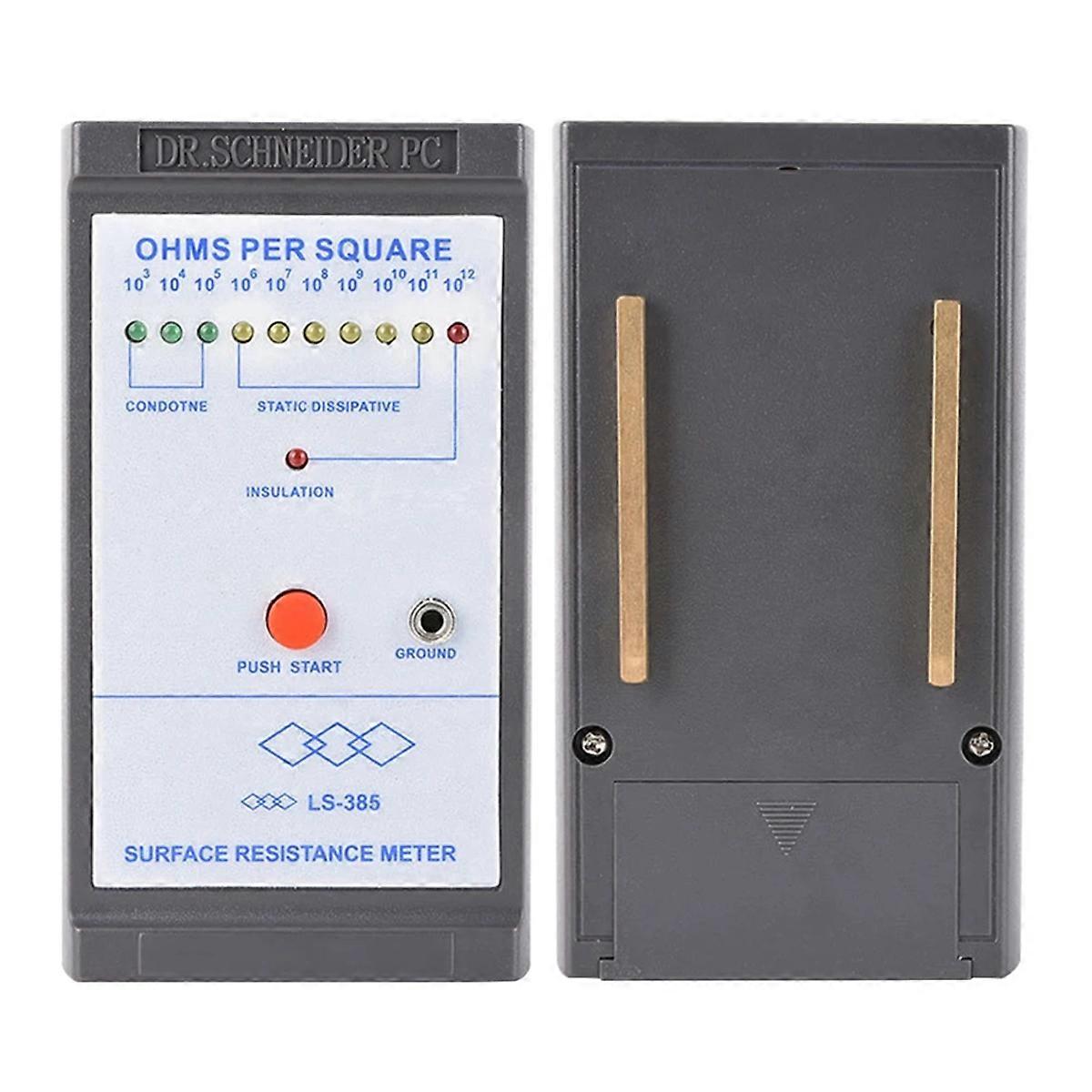 -385 LED Display Resistance Tester Anti-Static Testing Induction Ohm Meters Resistance Test with LE