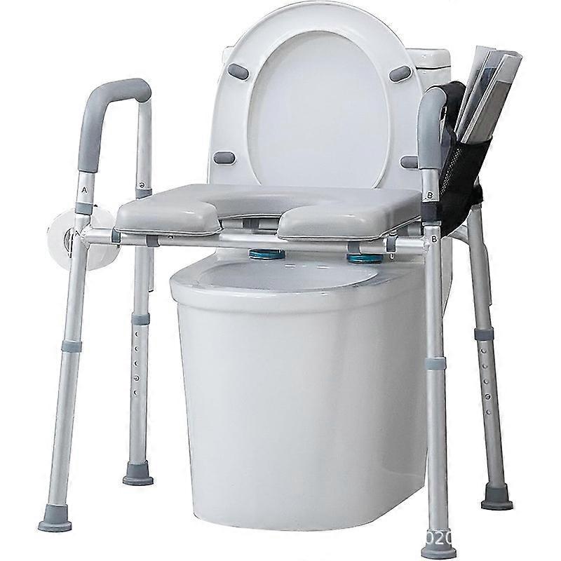 Adjustable Height Raised Toilet for Seat Elderly in Blue