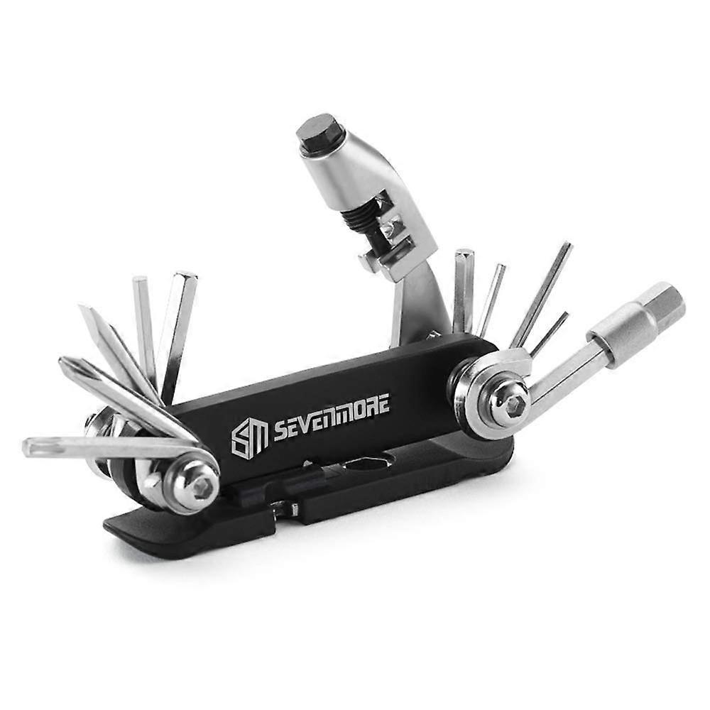 Portable Bicycle Repair Tool Kit, 16-in-1 Multi-Function Bike Repair Set with Tire Pry Bars and Chain Cutter for Mountain Bikes