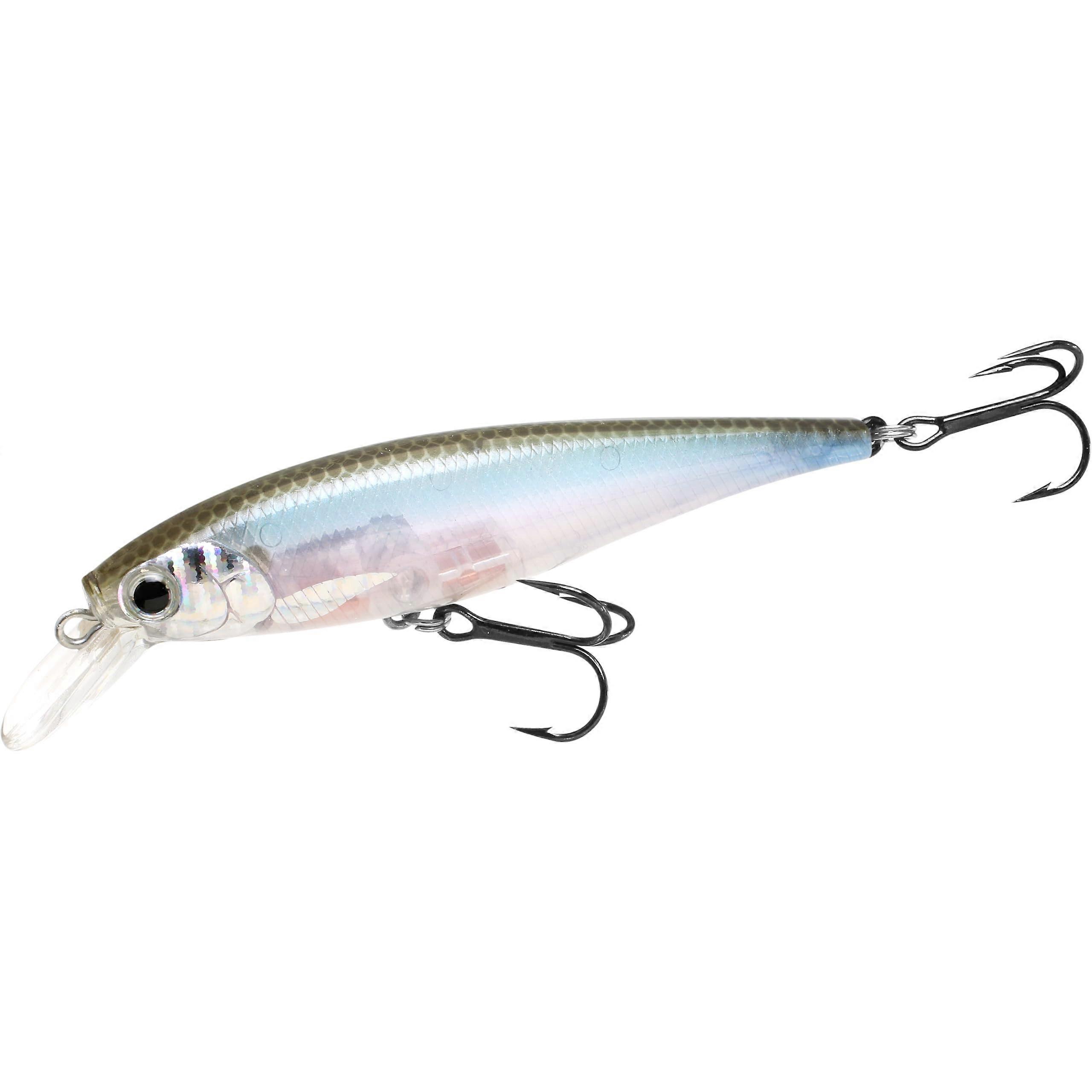 Pointer 78SP Jerkbait, Suspending Freshwater Bass Lure, 78mm, 283 Silver Cheek Ghost Minnow, For Smallmouth Walleye Pike