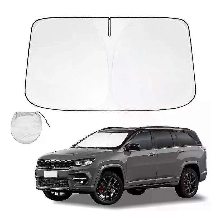 Windshield Sun Shade For Jeep Commander 5.7 Sunshade Sun Visor Protector Foldable Blocks UV Rays Keep Your Car Cooler