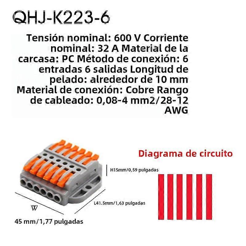 Compact Universal Cable Connector 2-30 Pin Quick Crimp Electrical Terminals and Screw for Conductor