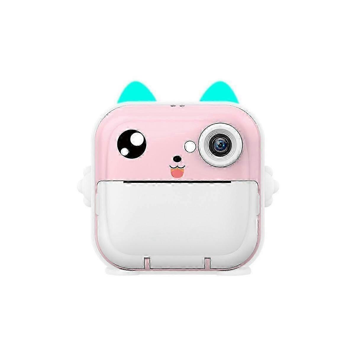キッズミニカメラ - 16GB HDデジタルインスタントプリントカメラ、誕生日ギフト包装付き、ピンク