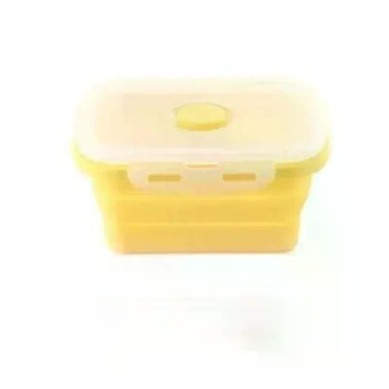 Multifunktionell Bento Box Silikon Hopfällbar Matlåda Matförvaringsbehållare Mikrovågsugn Bärbar Picknick Camping Utomhus