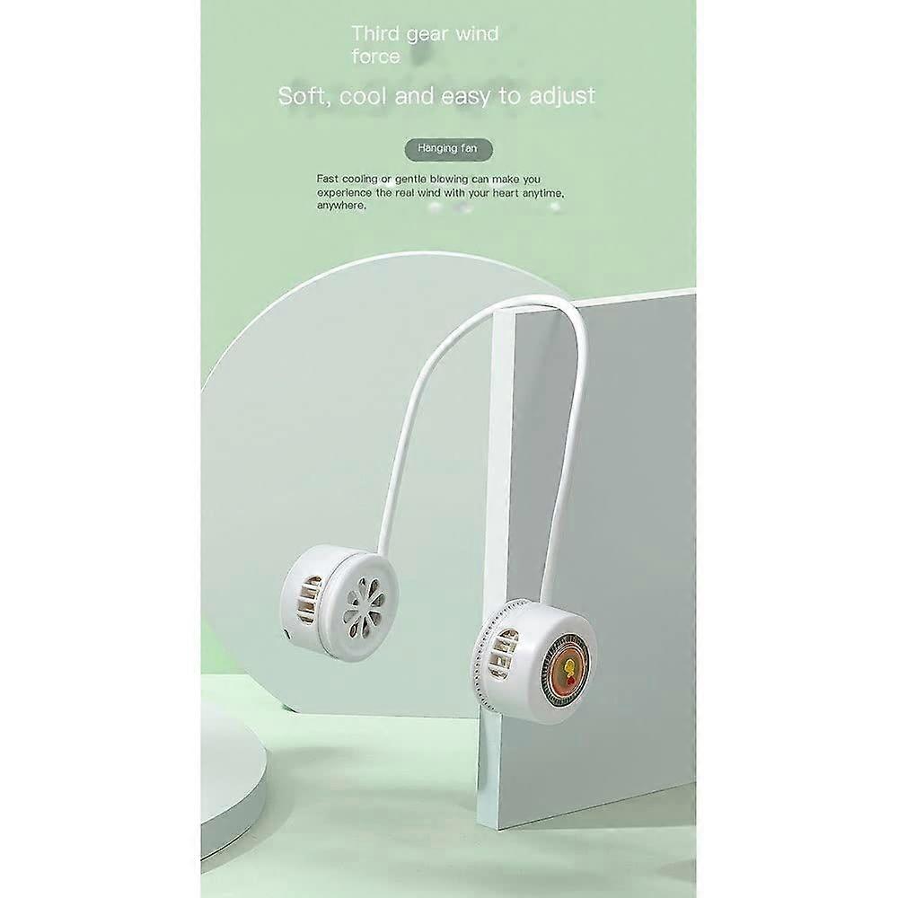 Mini Rechargeable Hanging Neck Fan (Pink)