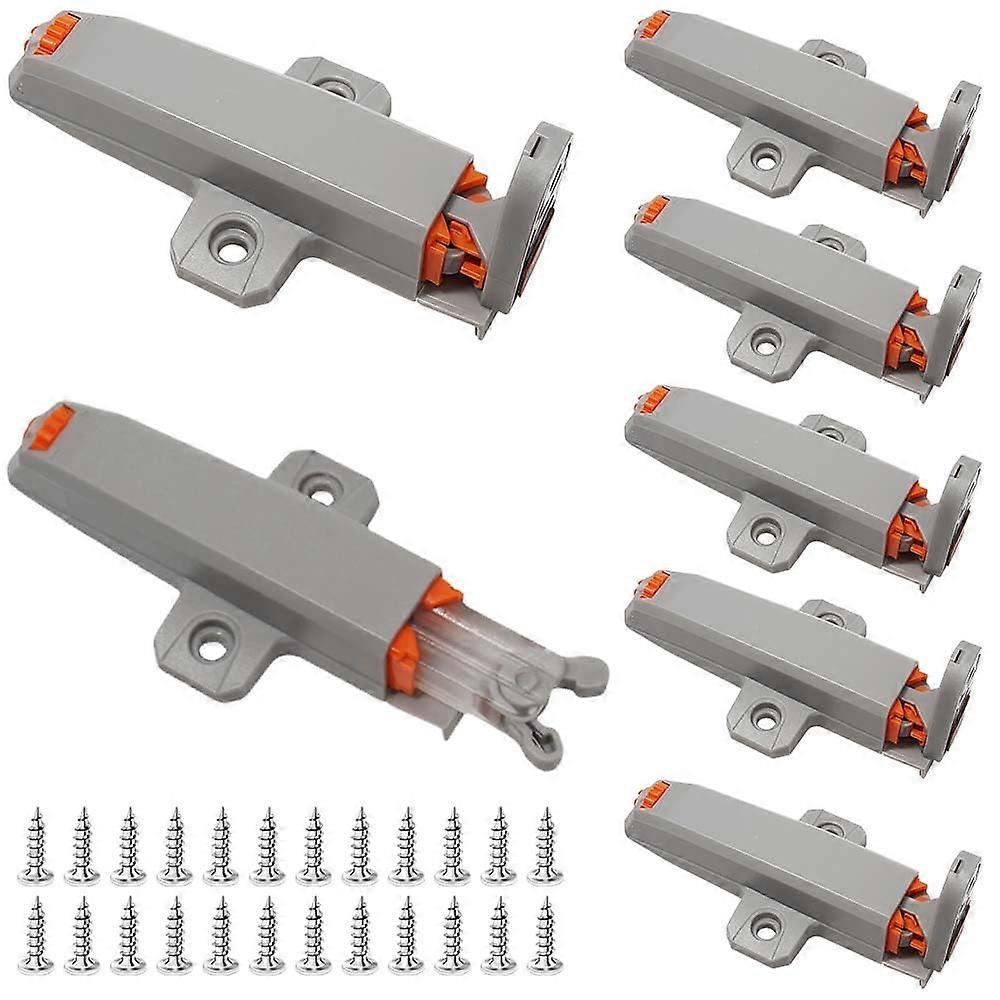 6 Pack Self-Closing Push to Open Hidden Door Latch, Cabinet & RV Closet Hardware