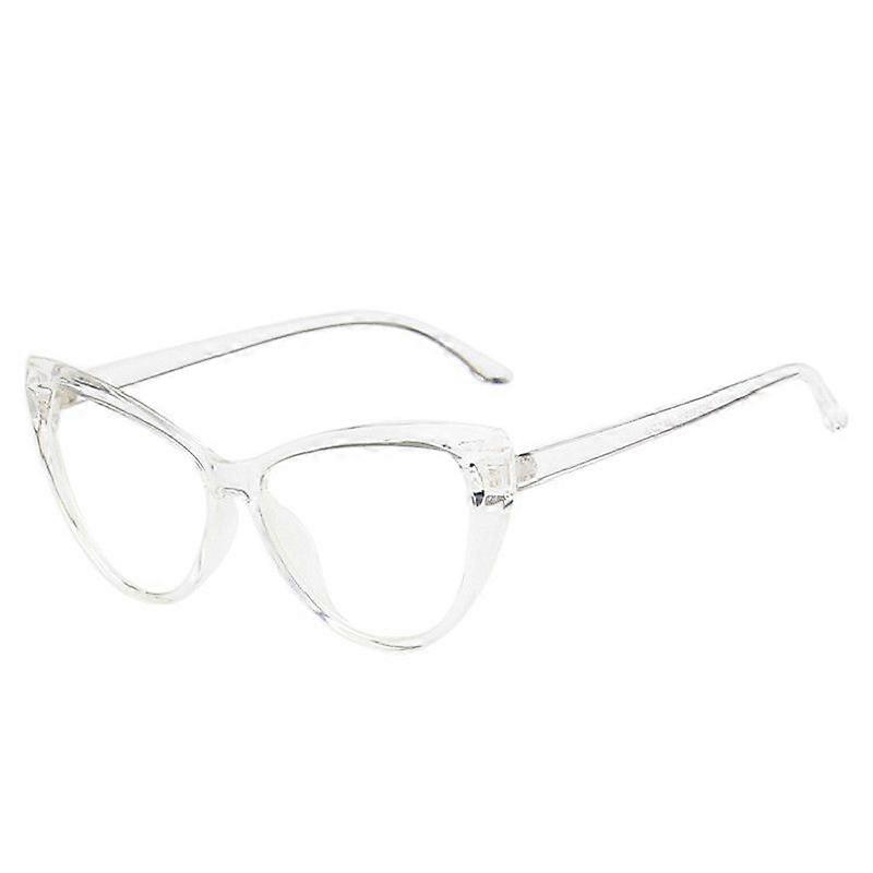UVLAIK Anti Blue Light Cat Eye Glasses Frame Women Brand Designer Cateye Optical Computer Eyeglasses Ladies Retro Clear Glasses