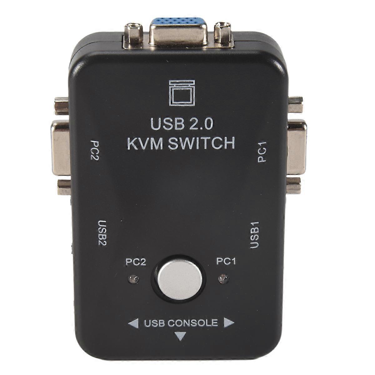 Usb Kvm Switch Switcher 2 Port Vga Svga Switch Box Usb 2.0 Mouse Keyboard 1920X1440 Switch Box