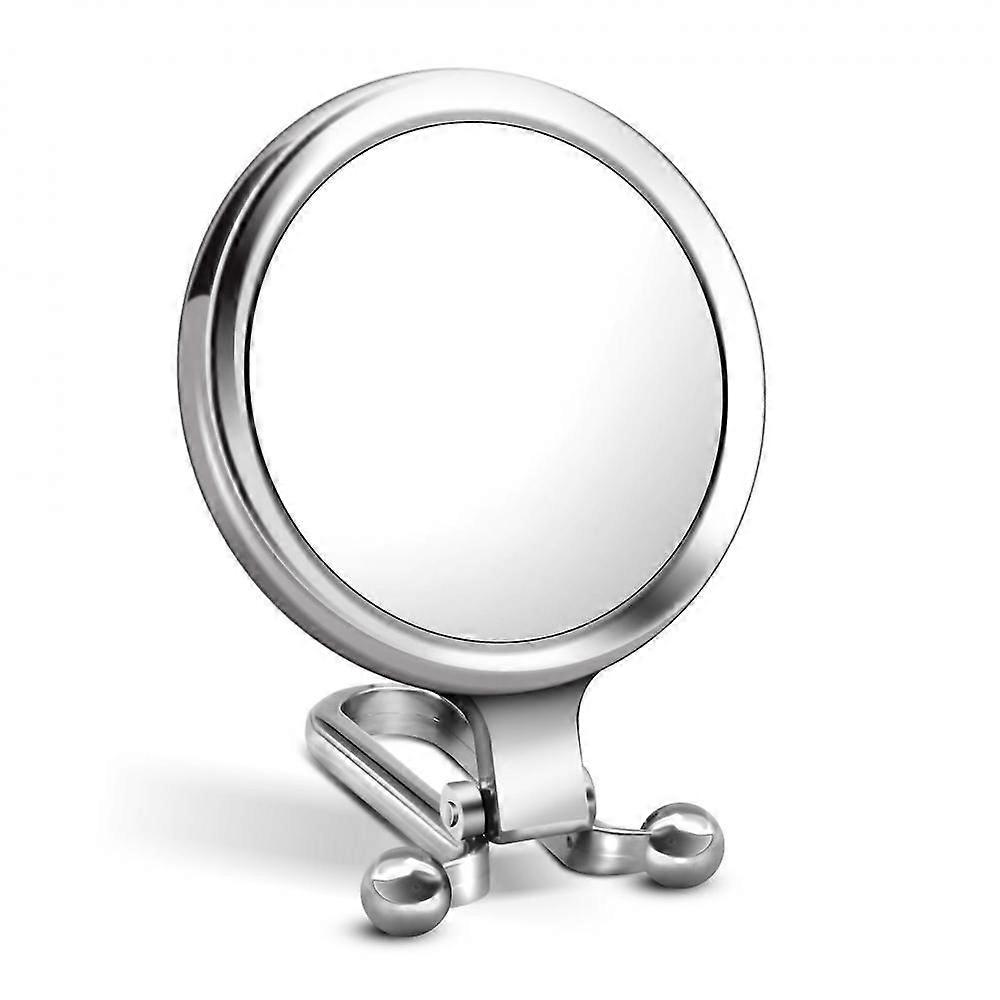 Double-sided Makeup Mirror, 10x Magnifying Hand Mirror(silver)