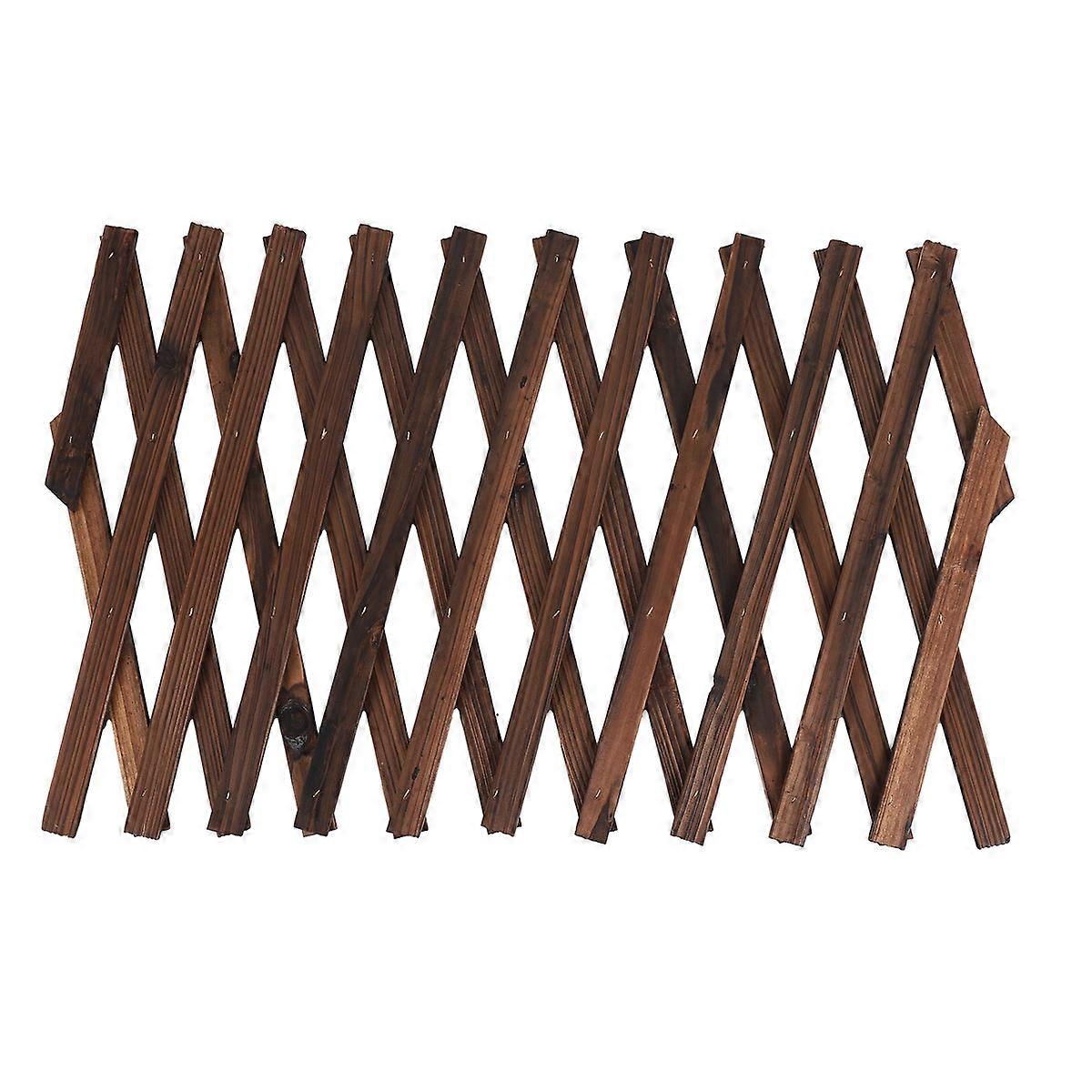 Expanding Wooden Garden Wood Pull Mesh Wall Fence Grille for Home