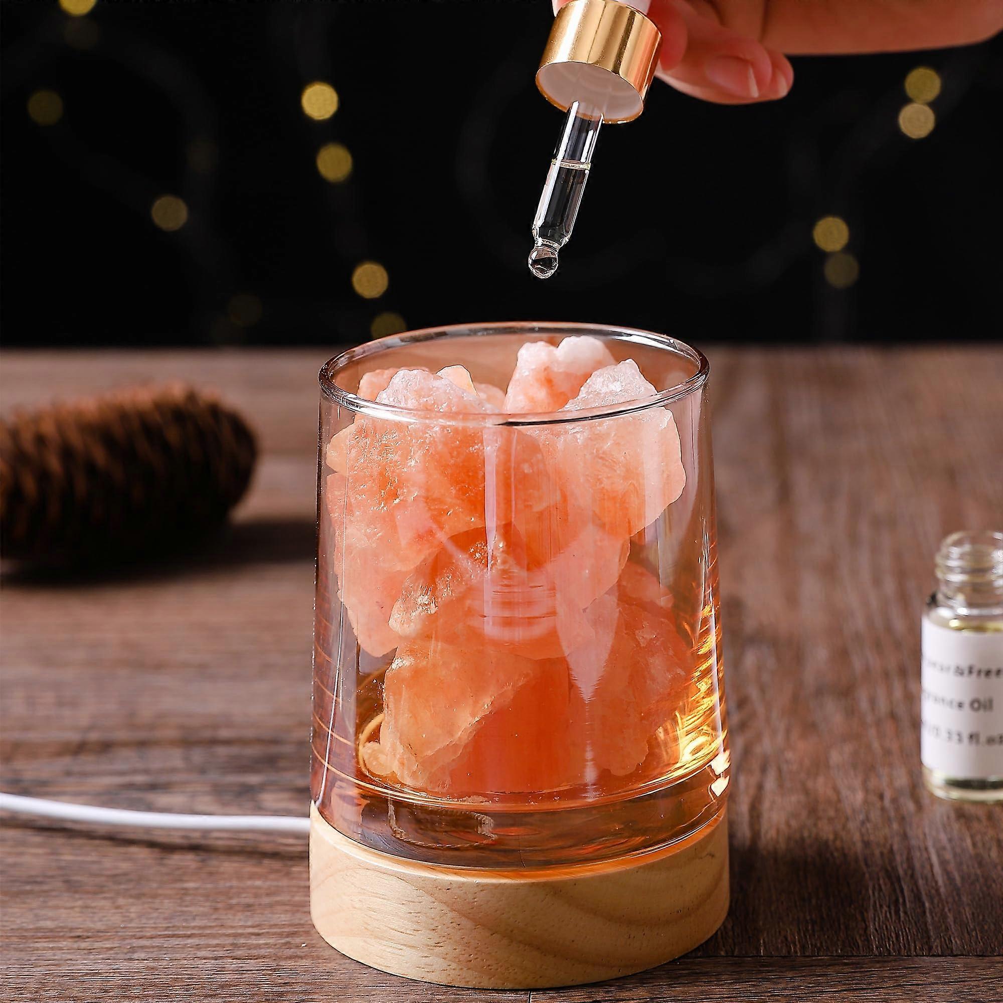 Himalayan Salt Stone Lavender Essential Oil Diffuser - Himalayan Salt Lamp - Essential Oil Gift Set - Passive Diffuser