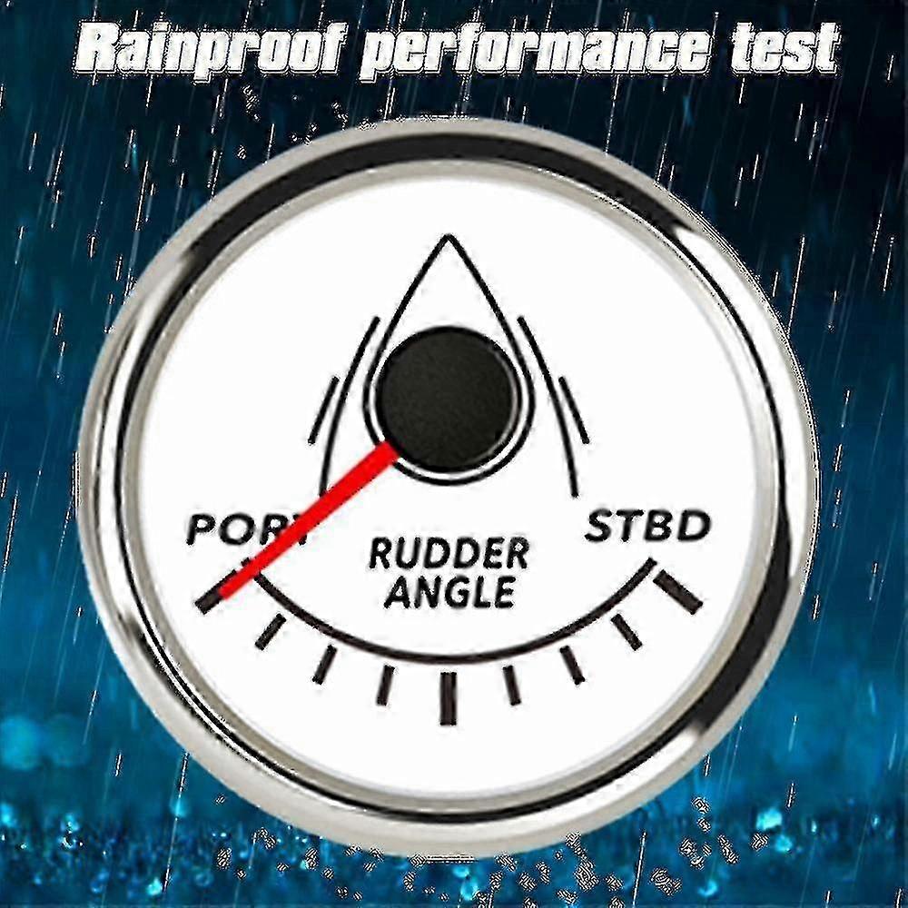 52mm Marine Rudder Position Indicator Waterproof Red Backlight With 0-190 Ohm Rudder Mating Sensor 12v/24vd For Marine Yacht