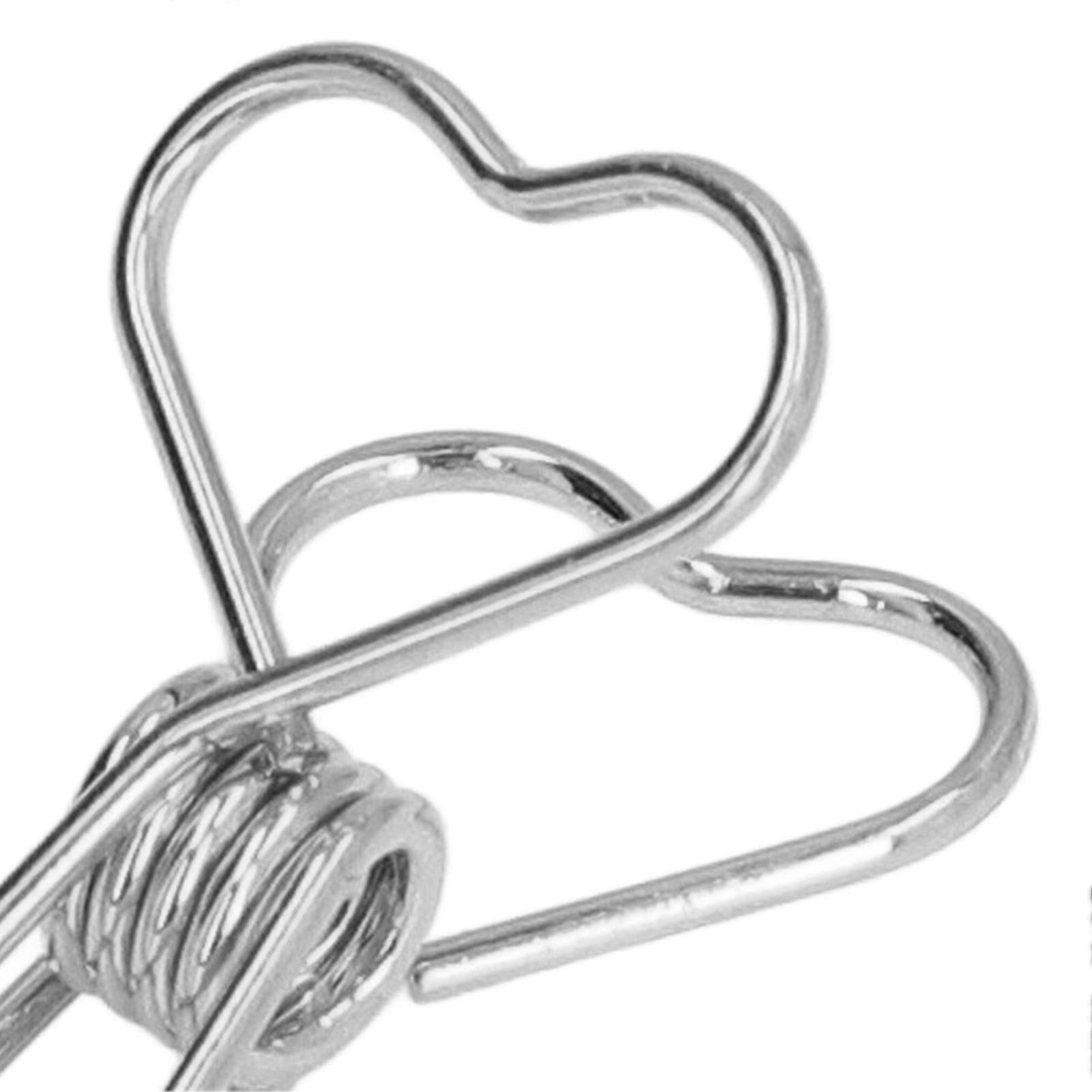 20pcs Paper Clips Elegant Style Durable Wearable Stable Reliable Small Compact Storage Tools for OfficeSilver