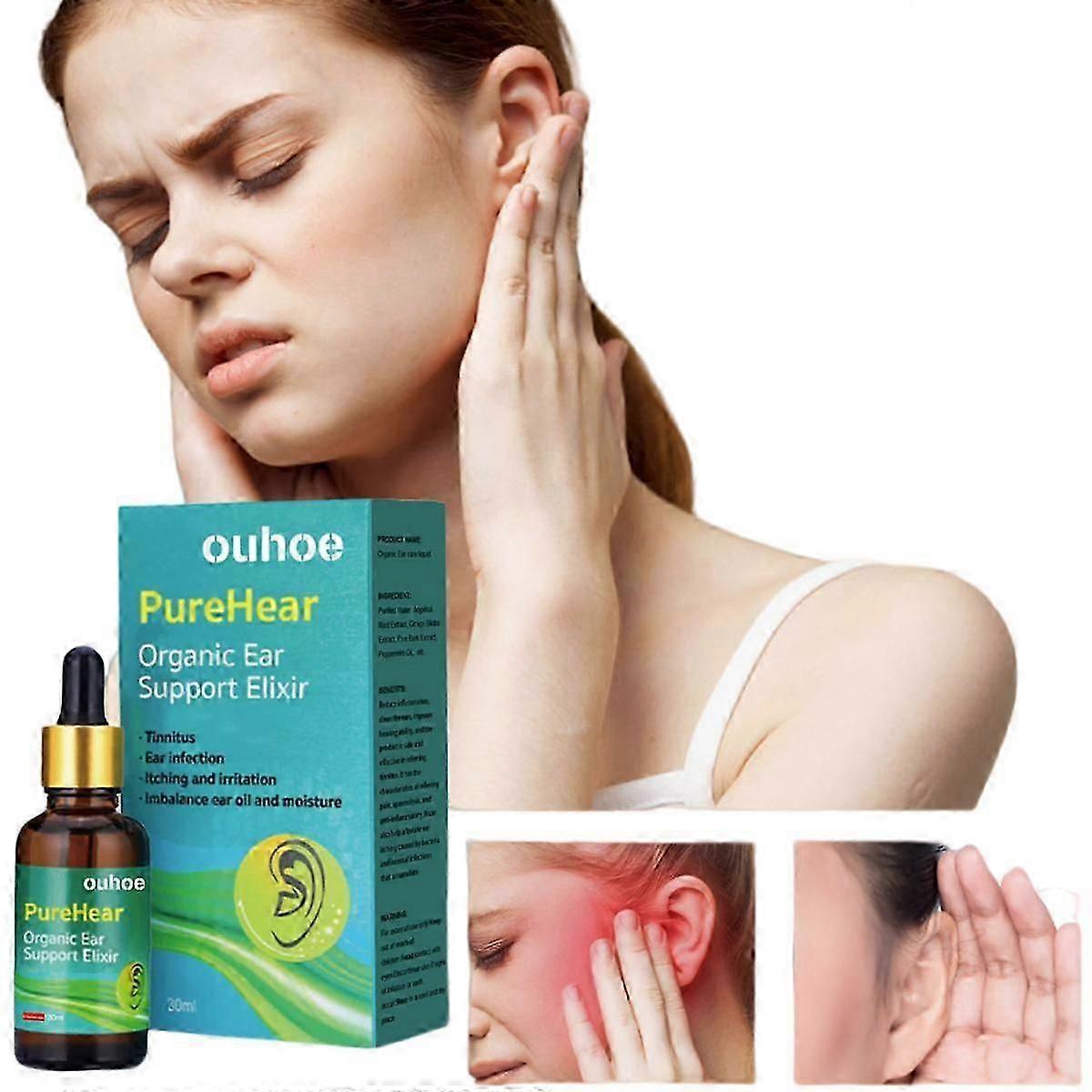 Tinnitus Örondroppe Öronringning Relief Behandling olja Öroninfektion Vårdbehandling