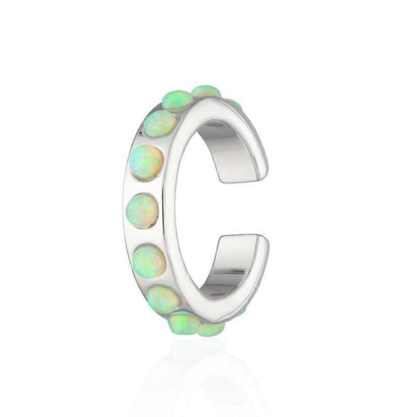 Lime Green Opal Single Ear Cuff