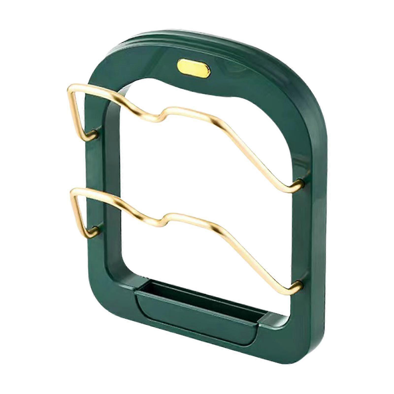 Adjustable Pot Lid Holder Organizer Wall Cabinet Door Mounted Storage Rack for Kitchen Space Saving