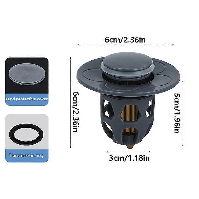 Drain Stopper Pop-Up Bounce Core Basin Drain Filter Valve Hair Catcher Shower Sink Strainer Bath Stopper Bathroom Drain CoverCraft Pipe Cleaners